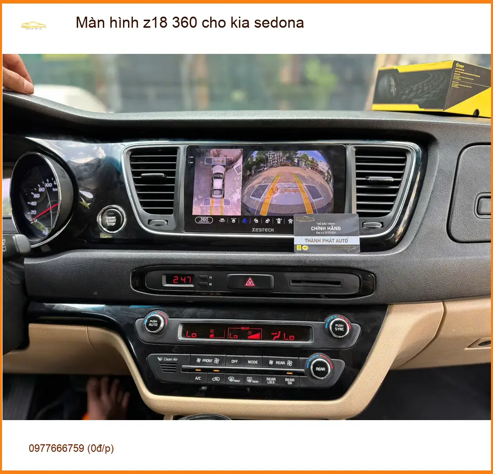 Anh Quang lắp Màn hình Z18 360 cho Kia Sedona tại Quận Tân Phú để lái xe an toàn hơn ảnh thực tế 5