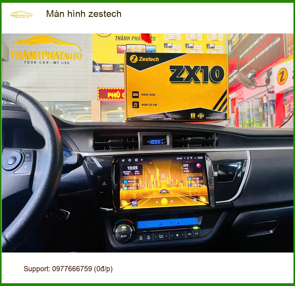Anh Dũng lắp màn hình Zestech cho Hyundai Elantra tại Quận 11 để nâng cấp giải trí ảnh thực tế 2