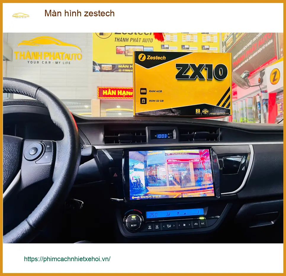 Chú Lân nâng cấp màn hình Zestech cho Hyundai Santa Fe tại Hóc Môn để có bản đồ và giải trí tiện lợi ảnh thực tế 2
