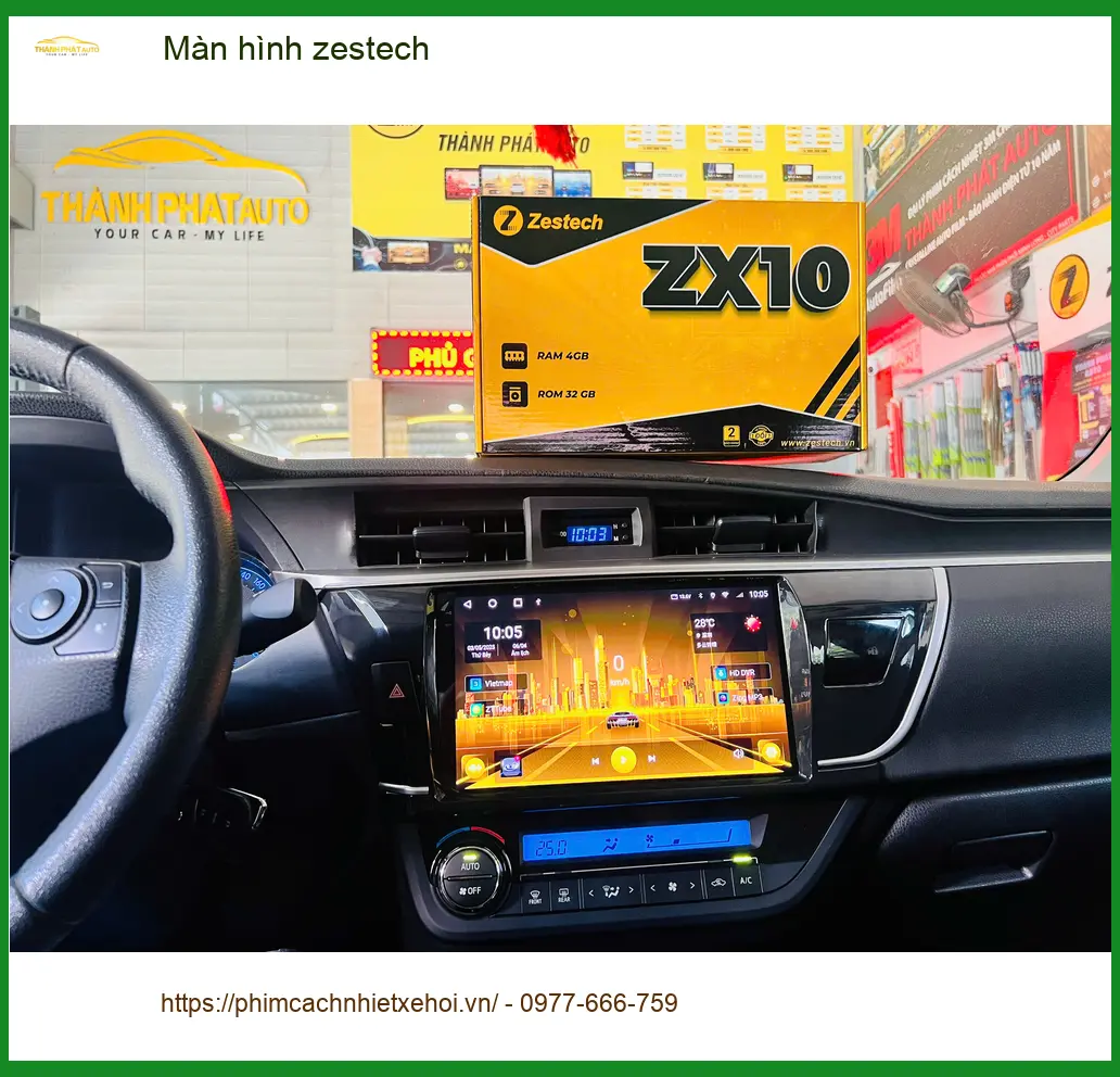 Chị Thảo nâng cấp màn hình Zestech cho Hyundai Accent tại Quận 12 để lái xe an toàn hơn ảnh thực tế 3