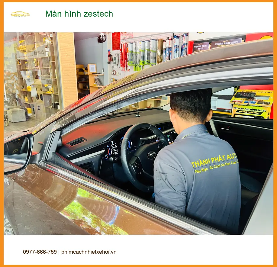 Anh Nam lắp Màn hình Zestech cho Toyota Vios ở Bình Tân, thêm tính năng ảnh thực tế 3