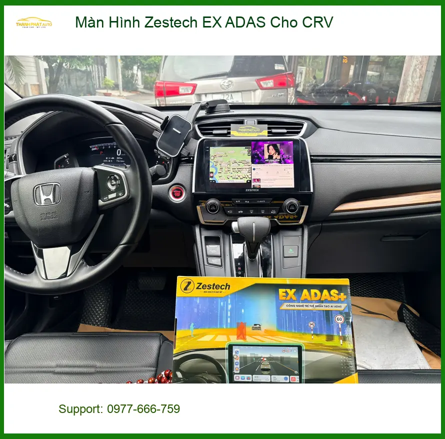 Anh Tuấn Khải nâng cấp Màn Hình Zestech EX ADAS cho CRV Quận 9 ảnh thực tế 2