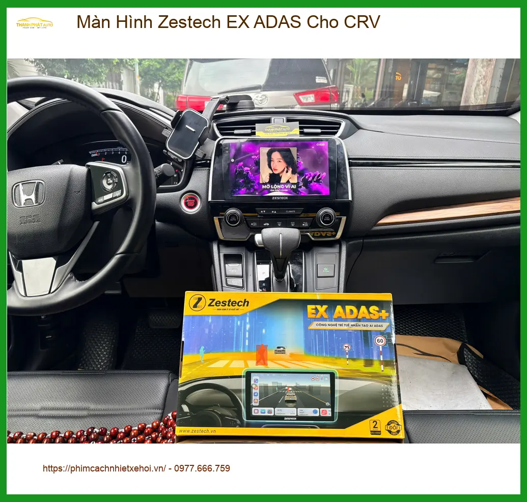Anh Tuấn Khải nâng cấp Màn Hình Zestech EX ADAS cho CRV Quận 9 ảnh thực tế 4