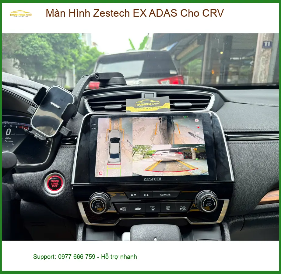 Anh Tuấn Khải nâng cấp Màn Hình Zestech EX ADAS cho CRV Quận 9 ảnh thực tế 5