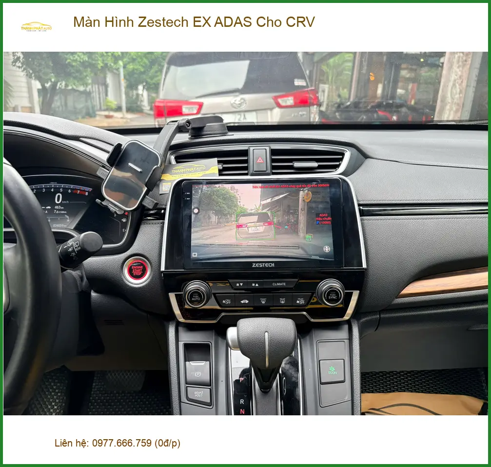 Anh Kiệt lắp Màn Hình Zestech EX ADAS cho CRV Quận 5 để lái xe an toàn hơn. ảnh thực tế 5