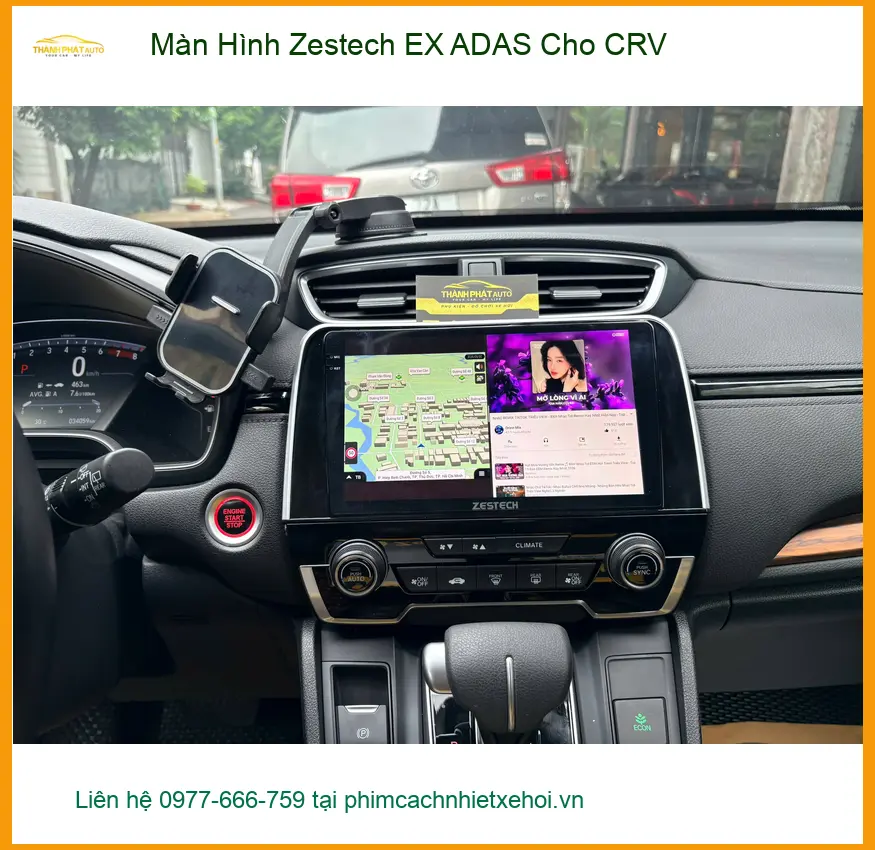 Anh Nam lắp Màn Hình Zestech EX ADAS cho CRV tại Quận Tân Bình