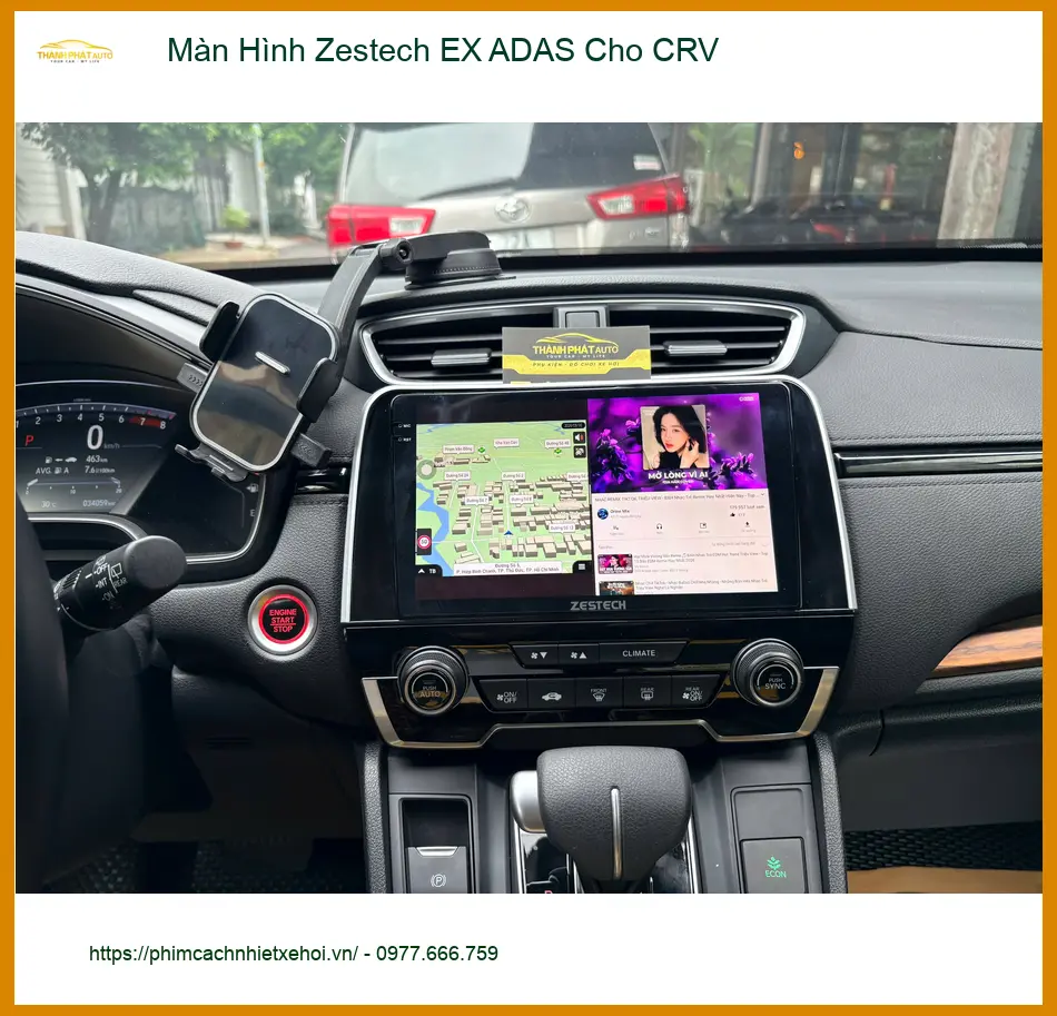 Anh Tấn nâng cấp Màn Hình Zestech EX ADAS cho CRV tại Bình Thạnh vì màn zin quá cũ ảnh thực tế 2
