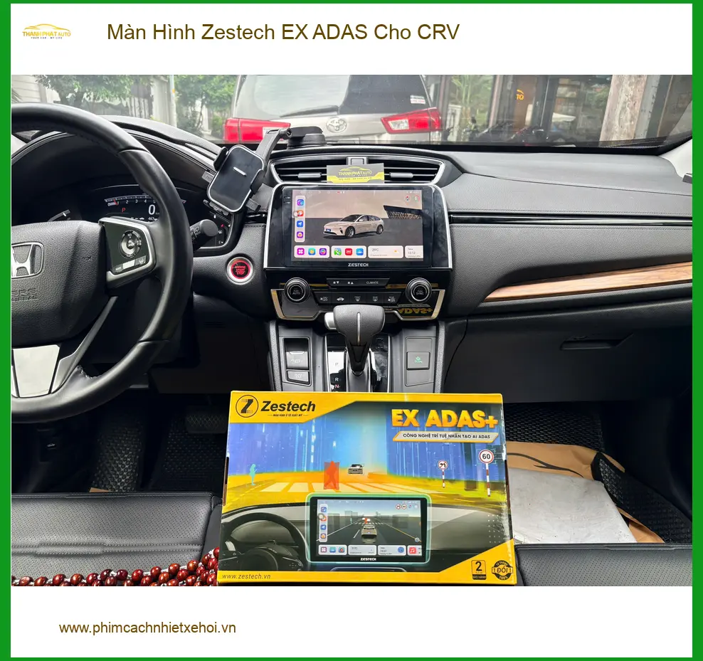 Anh Dũng nâng cấp màn hình Zestech EX ADAS cho CRV Quận 2 ảnh thực tế 4