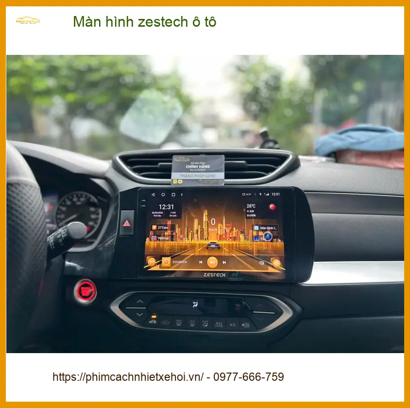 Chị Thảo lắp màn hình Zestech ô tô Kia K3 tại Quận 2 để nâng cấp giải trí ảnh thực tế 2