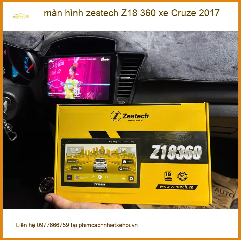 Anh Hoàng Long lắp màn hình Zestech Z18 360 xe Cruze 2017 tại Bình Chánh ảnh thực tế 3