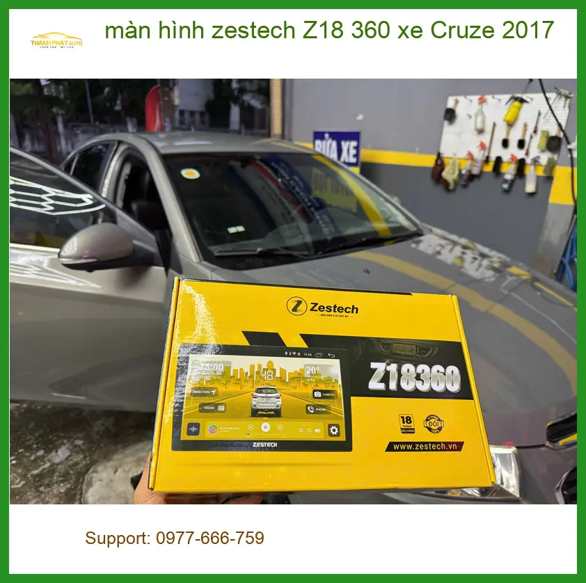 Anh Minh lắp màn hình Zestech Z18 360 cho Cruze 2017 tại Quận 9.