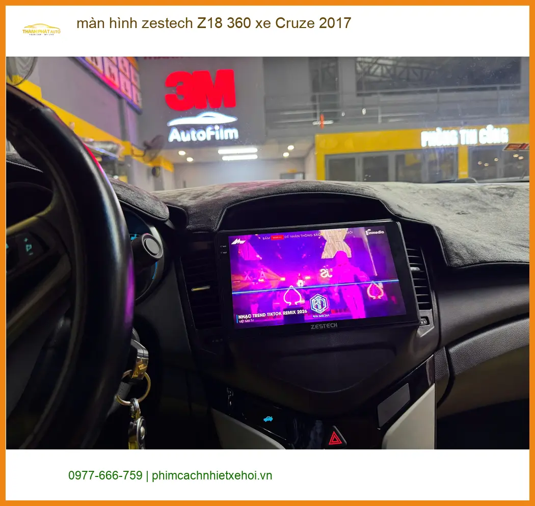 Anh Minh lắp màn hình Zestech Z18 360 cho Cruze 2017 tại Quận 9. ảnh thực tế 2