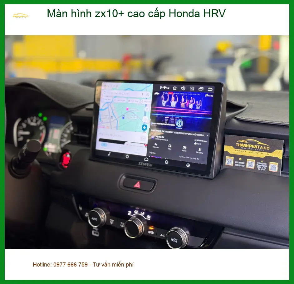 Anh Minh nâng cấp màn hình ZX10+ cao cấp Honda HRV tại Quận 12 ảnh thực tế 4