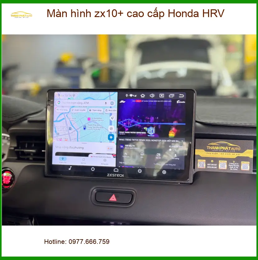 Anh Kỳ lắp màn hình ZX10+ cao cấp cho Honda HRV tại Bình Chánh uy tín