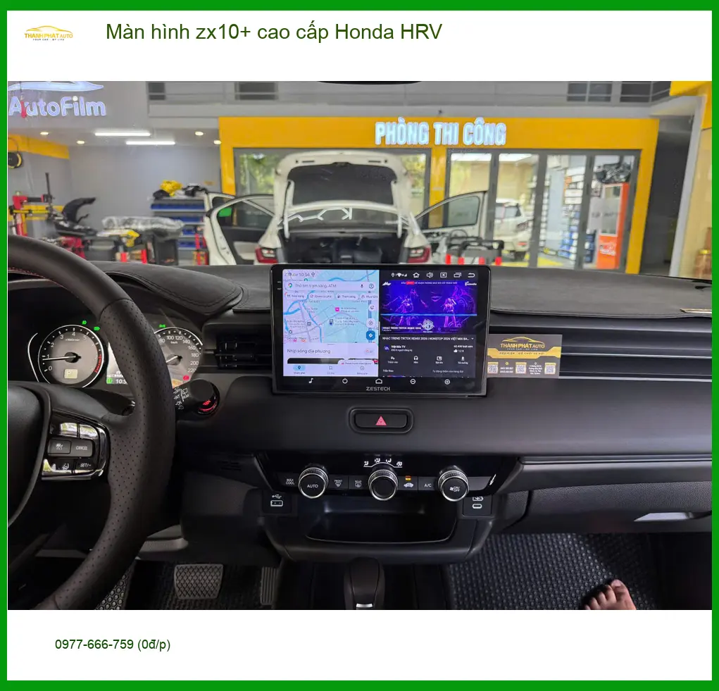 Anh Kỳ lắp màn hình ZX10+ cao cấp cho Honda HRV tại Bình Chánh uy tín ảnh thực tế 3
