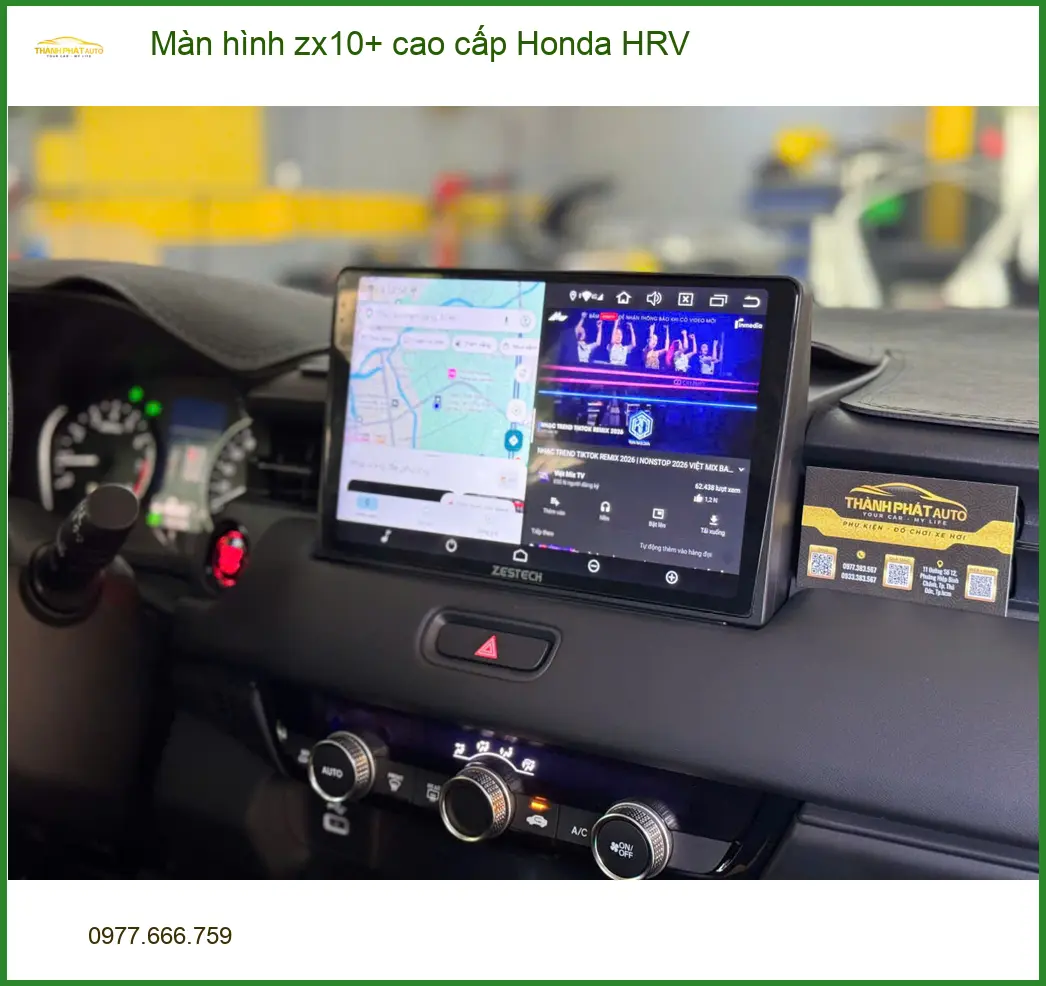Anh Kỳ lắp màn hình ZX10+ cao cấp cho Honda HRV tại Bình Chánh uy tín ảnh thực tế 4