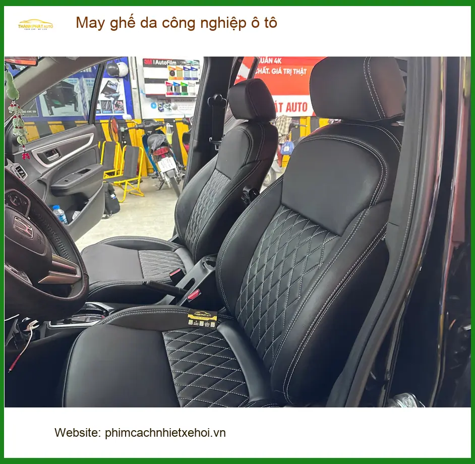 Anh Khải may ghế da công nghiệp ô tô Hyundai Accent tại Nhà Bè, bền đẹp ảnh thực tế 3