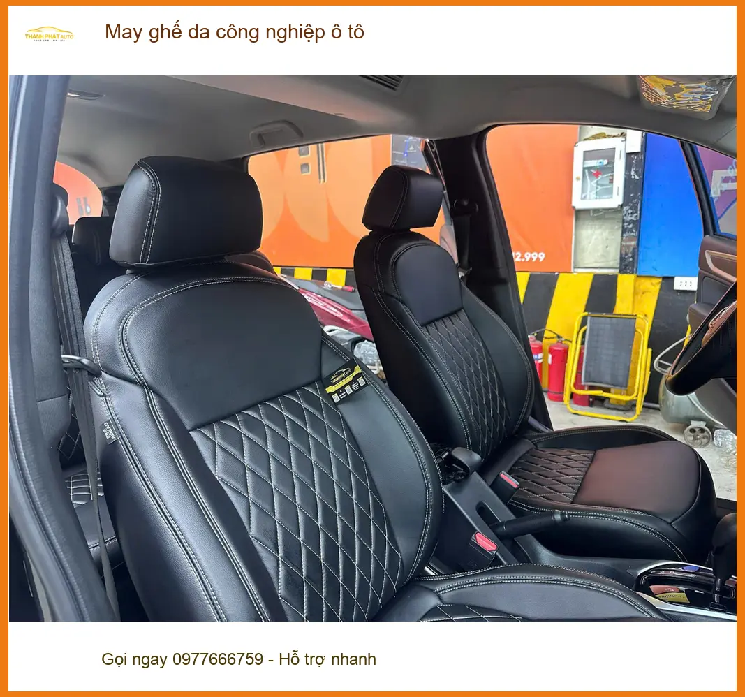 Anh Khải may ghế da công nghiệp ô tô Hyundai Accent tại Nhà Bè, bền đẹp ảnh thực tế 4