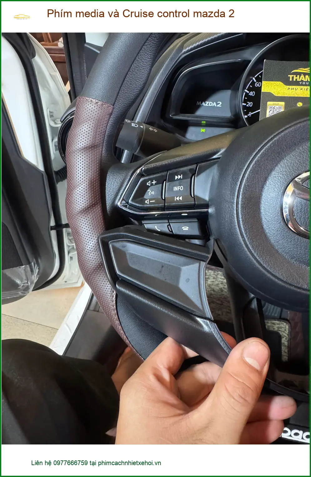 Chị Mai Anh gắn Phím media và Cruise control Mazda 2 Quận 9 tăng tiện ích ảnh thực tế 2