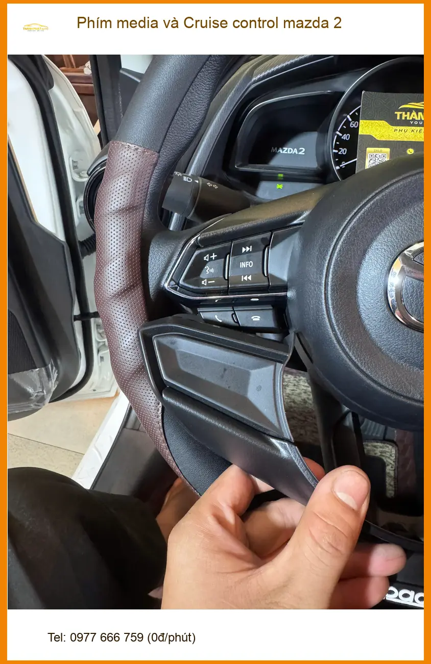 Anh Kiên lắp Phím media và Cruise control cho Mazda 2 tại Củ Chi để có trải nghiệm lái thoải mái hơn ảnh thực tế 5