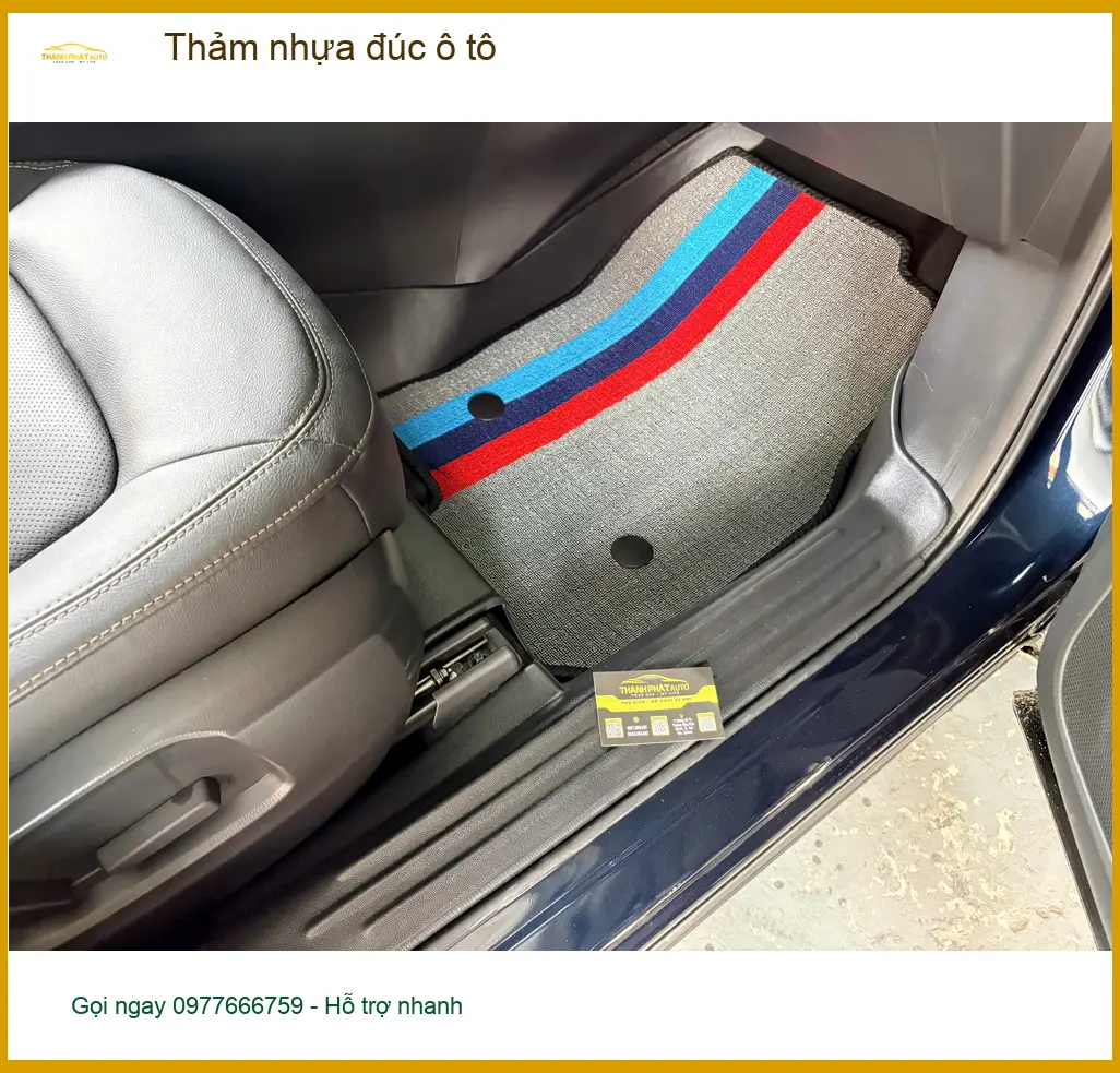 Anh Khải lắp thảm nhựa đúc ô tô Hyundai Creta tại Nhà Bè để dễ dàng vệ sinh ảnh thực tế 2