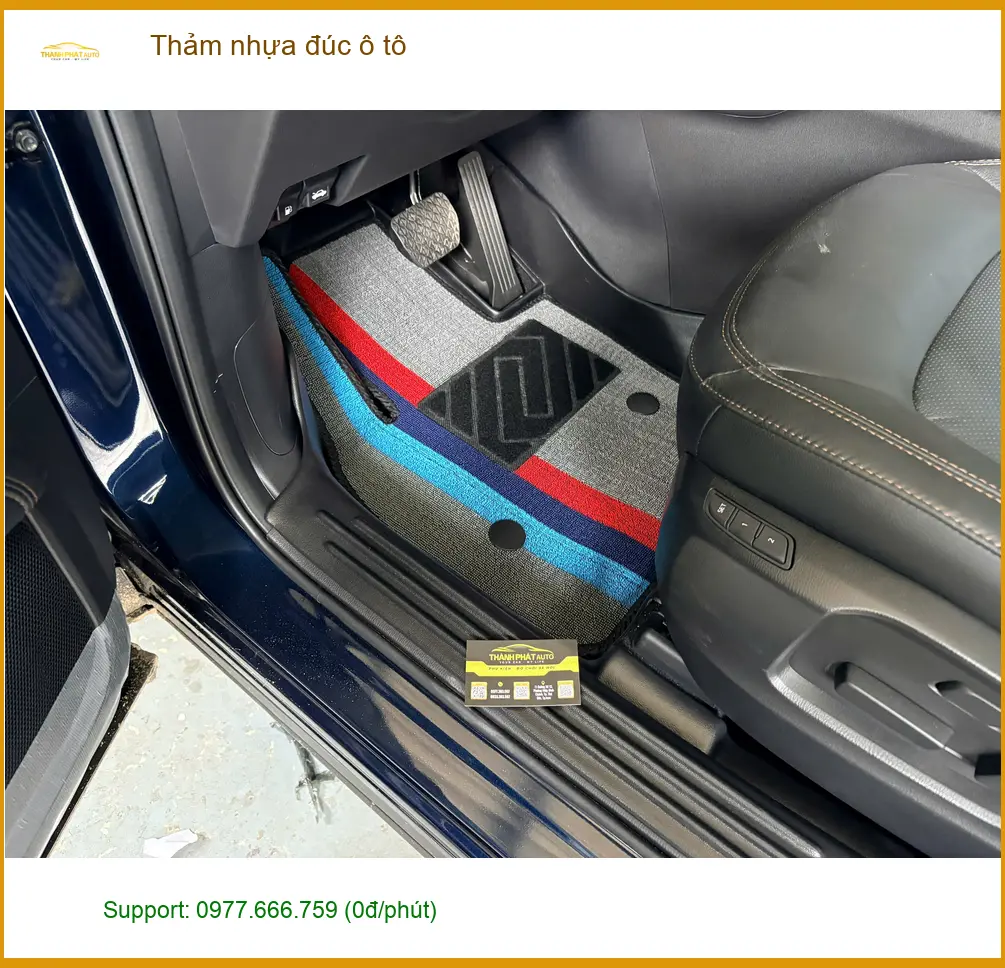 Anh Nhật lắp thảm nhựa đúc ô tô Honda CRV ở Quận Gò Vấp cho nội thất sạch ảnh thực tế 2