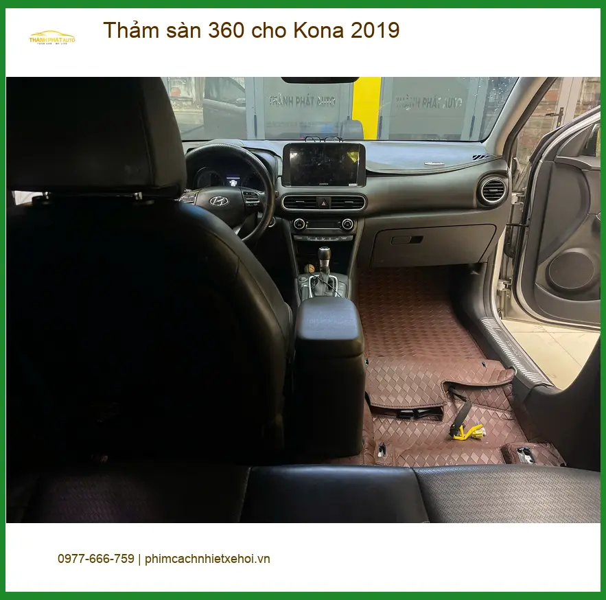 Anh Khải lắp thảm sàn 360 cho Kona 2019 tại Quận 10 để nội thất luôn sạch đẹp