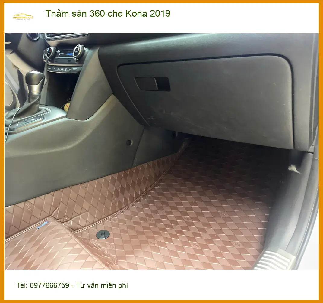 Anh Khải lắp thảm sàn 360 cho Kona 2019 tại Quận 10 để nội thất luôn sạch đẹp ảnh thực tế 3