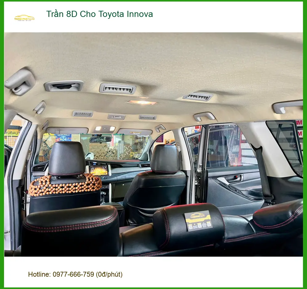 Anh Quang bọc Trần 8D cho Toyota Innova Quận 12 để nội thất đẹp hơn ảnh thực tế 3