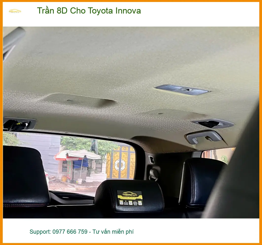 Anh Huy lắp Trần 8D cho Toyota Innova tại Thủ Đức giúp nội thất đẳng cấp