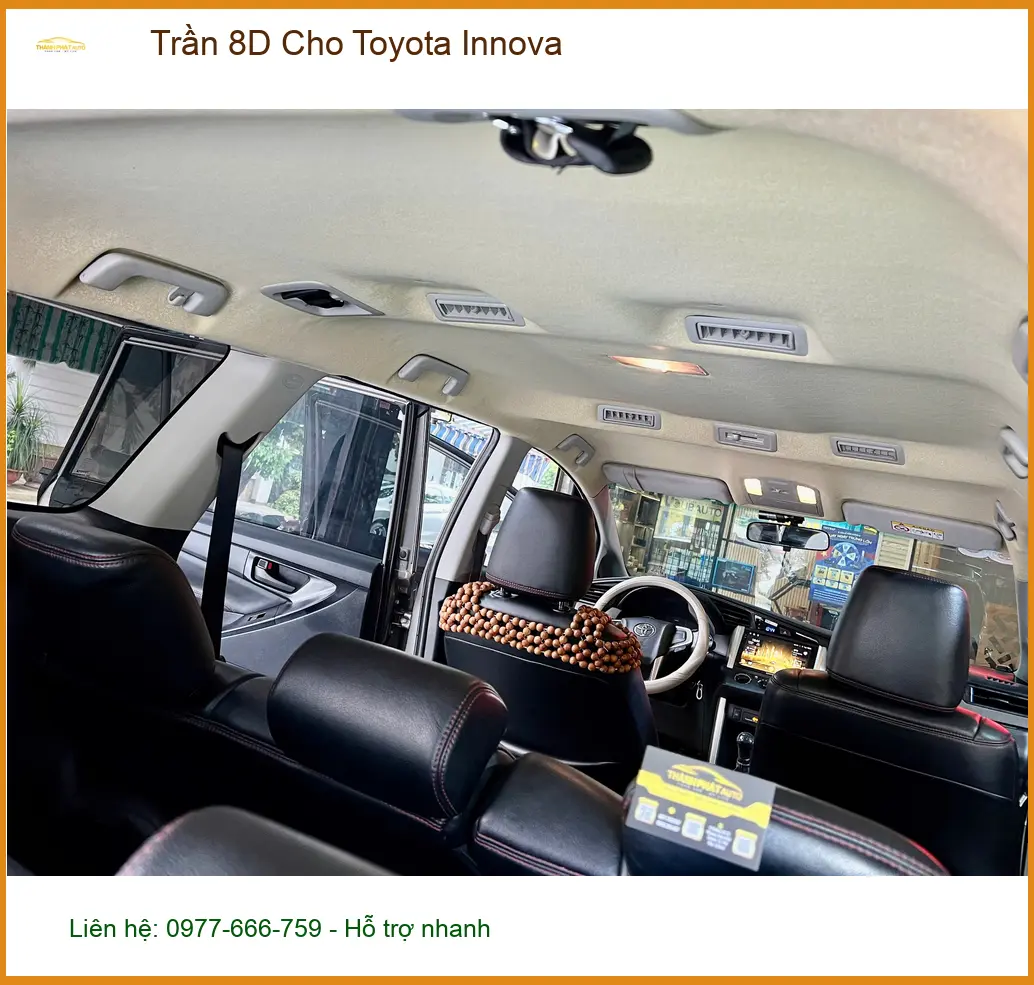 Anh Huy lắp Trần 8D cho Toyota Innova tại Thủ Đức giúp nội thất đẳng cấp ảnh thực tế 2