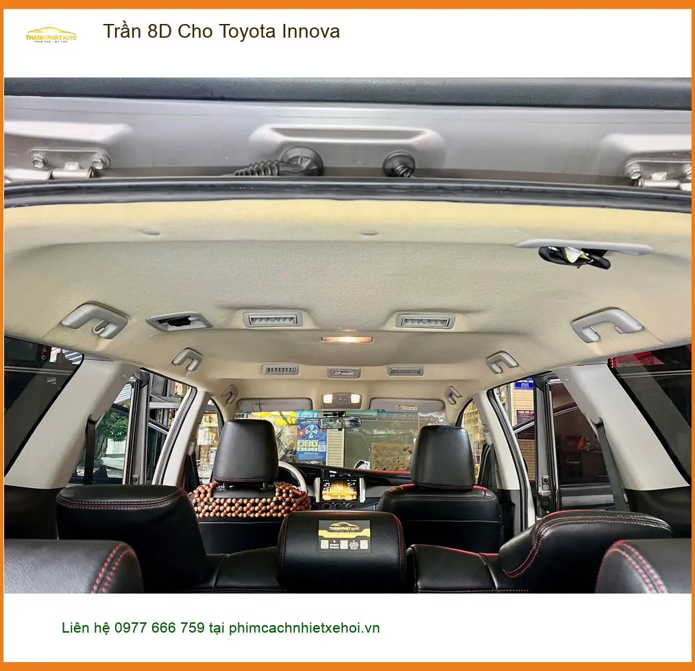 Anh Khôi bọc Trần 8D cho Toyota Innova Quận Phú Nhuận nâng cấp nội thất ảnh thực tế 4