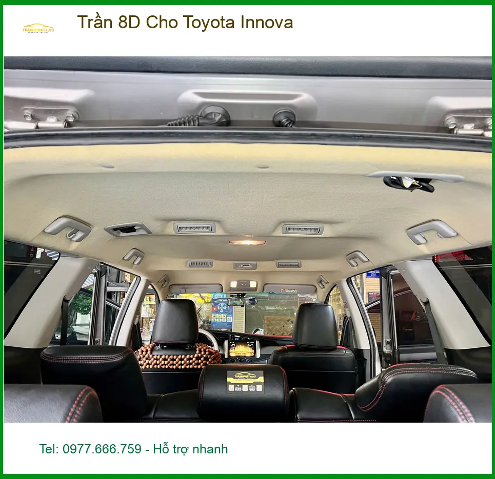 Chú Hưng làm Trần 8D cho Toyota Innova tại Quận 9 để nội thất sang trọng hơn ảnh thực tế 5