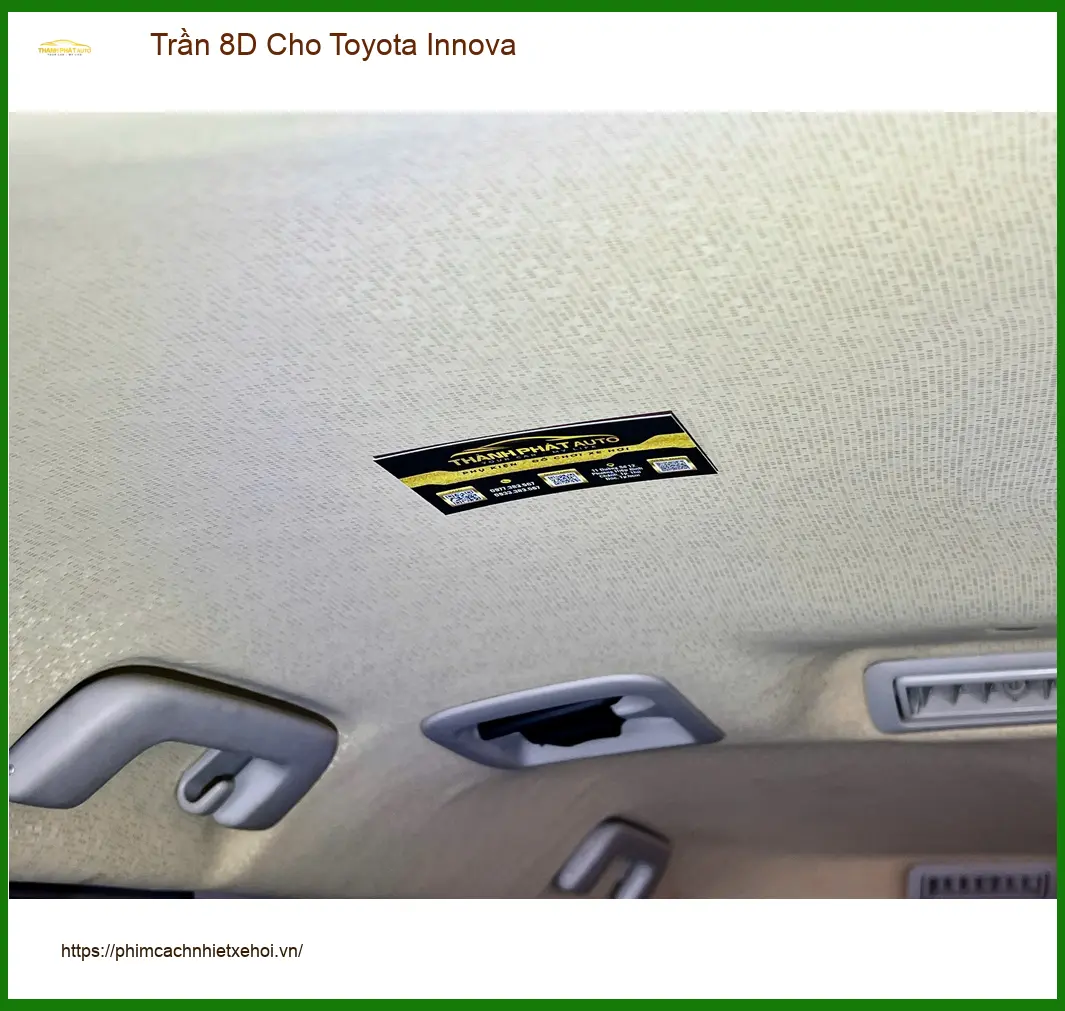 Anh Bách lắp Trần 8D Cho Toyota Innova Quận Tân Phú để nội thất xe thêm sang trọng ảnh thực tế 2