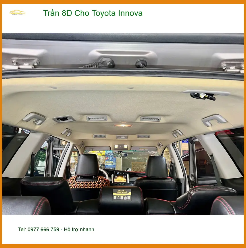 Chị Hoa làm Trần 8D cho Toyota Innova tại Hóc Môn để nội thất sang trọng hơn ảnh thực tế 4