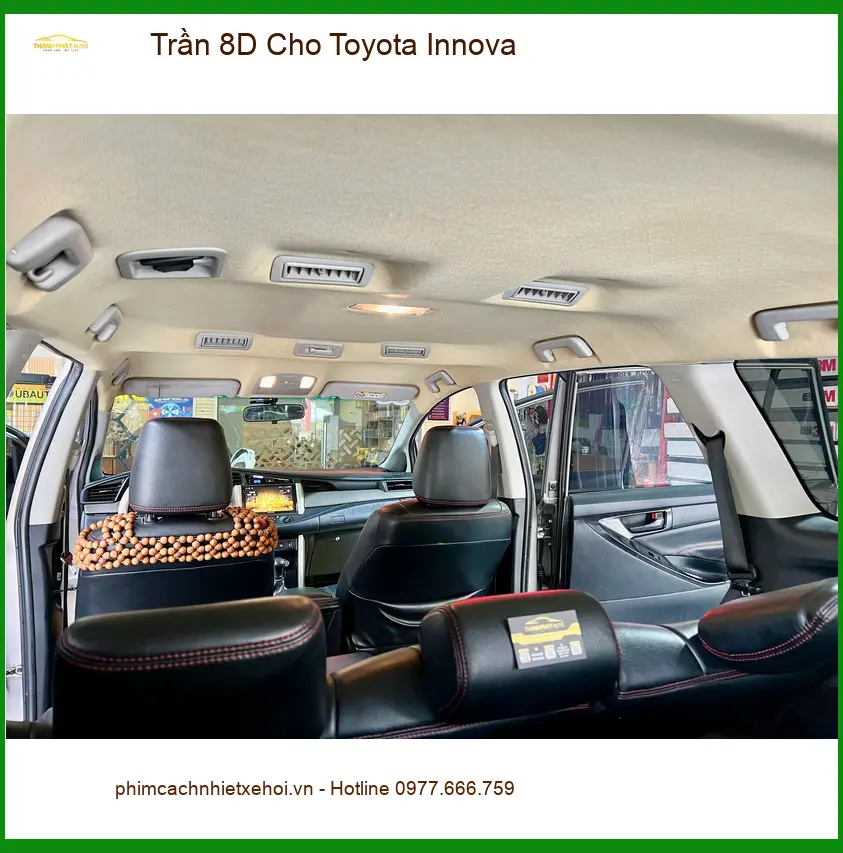 Chị Hoa làm Trần 8D cho Toyota Innova tại Hóc Môn để nội thất sang trọng hơn ảnh thực tế 5