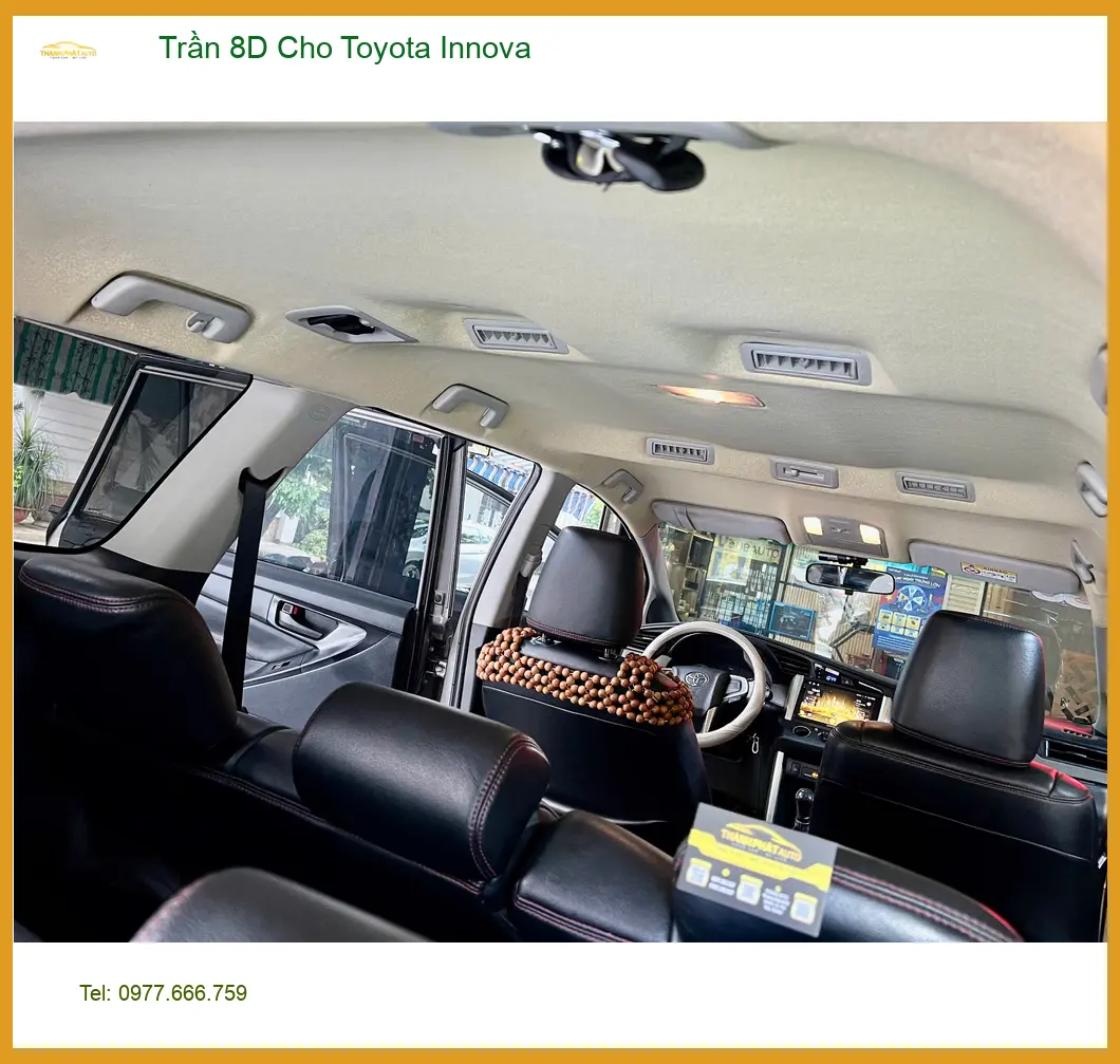 Anh Bách lắp Trần 8D Cho Toyota Innova Quận Tân Phú để nội thất xe thêm sang trọng ảnh thực tế 5