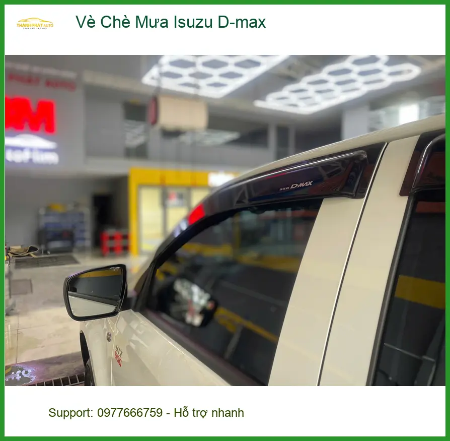 Anh Long lắp Vè Che Mưa Isuzu D-max tại Quận Gò Vấp tránh nước hắt vào