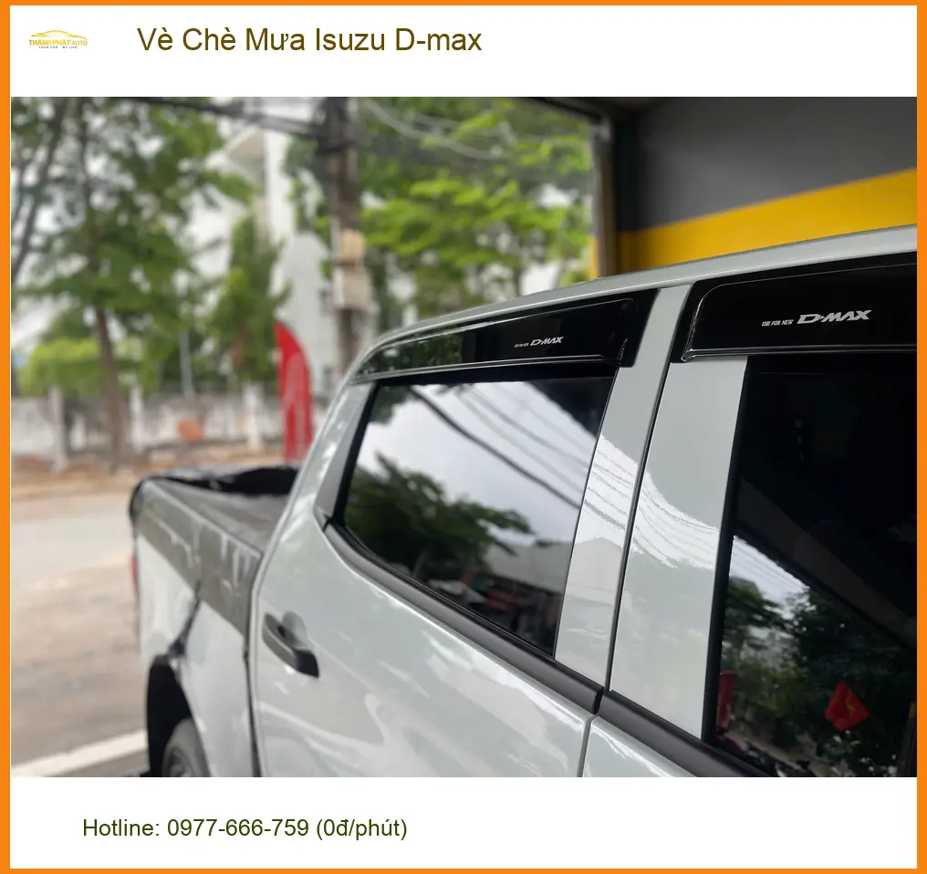 Anh Thành lắp vè che mưa Isuzu D-max tại Quận 9 tránh bụi bẩn bay vào cabin ảnh thực tế 4