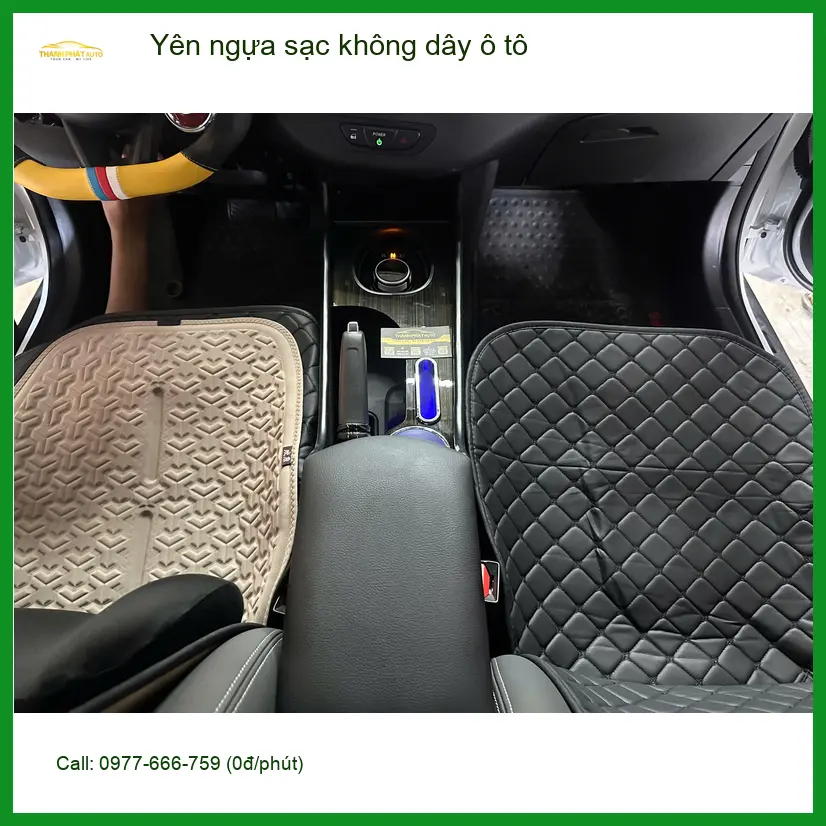 Chị Thảo lắp yên ngựa sạc không dây ô tô Mitsubishi Xpander Cross ở Cần Giờ ảnh thực tế 2