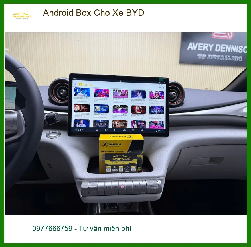Chị Thảo lắp Android Box chính hãng cho BYD Dolphin tại Nhà Bè ảnh thực tế 4