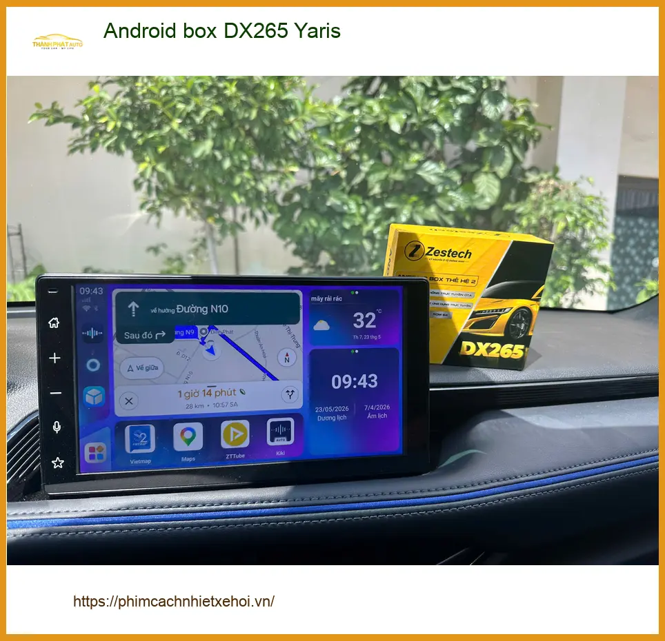 Chị Thanh nâng cấp Android box DX265 cho Toyota Yaris tại Quận Tân Bình ảnh thực tế 2
