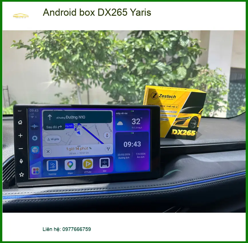 Anh Bách lắp Android box DX265 cho Yaris tại Cần Giờ để tiện giải trí trên đường dài ảnh thực tế 2