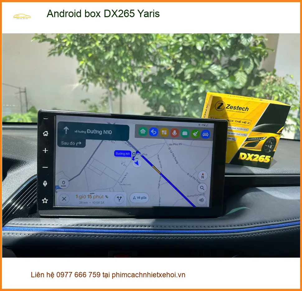 Anh Khang lắp Android box DX265 cho Yaris ở Quận 6 để xem bản đồ tiện hơn ảnh thực tế 3