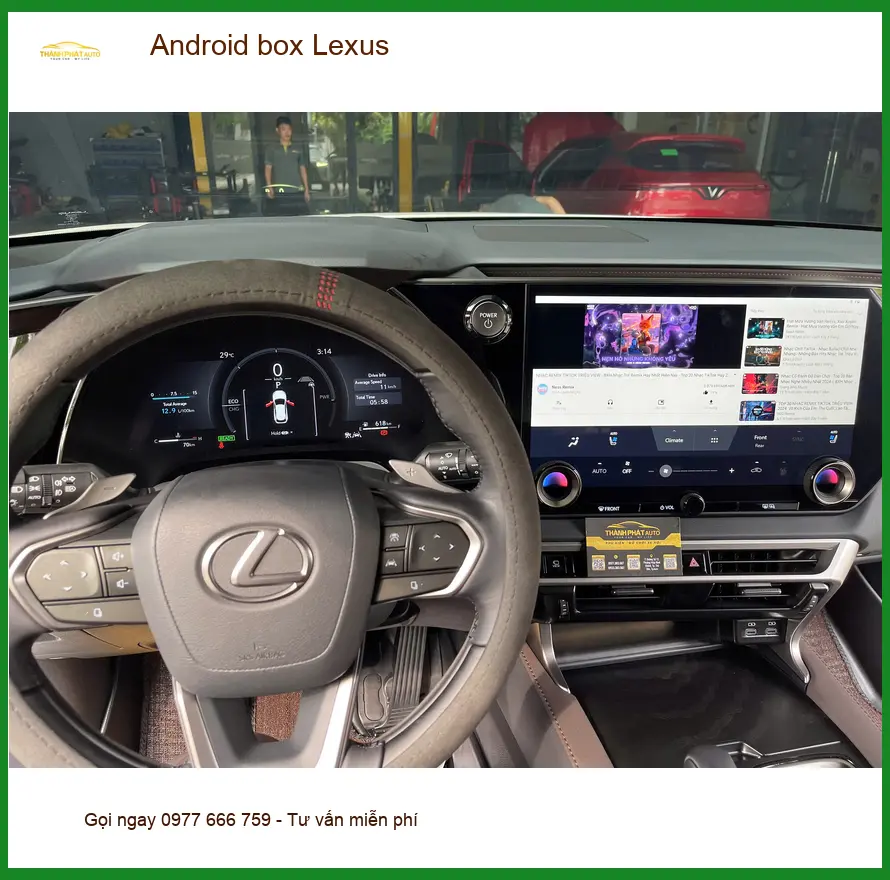 Anh Kiên lắp Android Box cho Lexus RX350 tại Quận Tân Phú để xem YouTube và dẫn đường tiện lợi