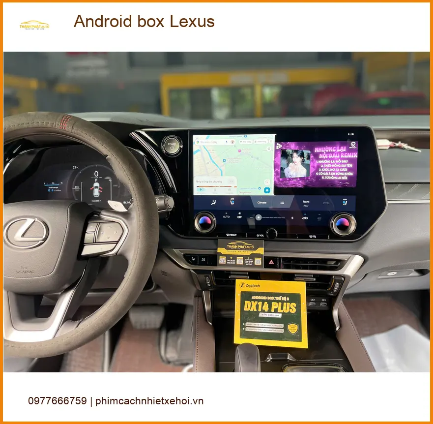 Anh Kiên lắp Android Box cho Lexus RX350 tại Quận Tân Phú để xem YouTube và dẫn đường tiện lợi ảnh thực tế 2