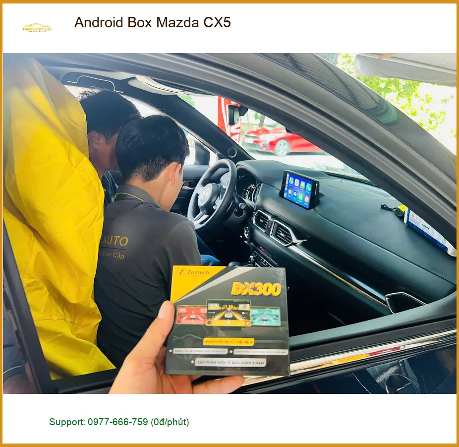 Anh Khang lắp Android Box cho Mazda CX5 tại Quận Tân Bình để chuyến đi xa không còn nhàm chán. ảnh thực tế 2