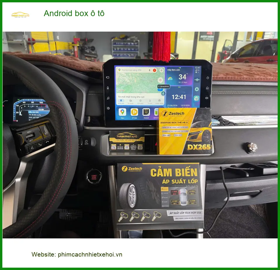 Anh Khang lắp Android box ô tô cho Honda CRV tại Quận 9 xem YouTube, bản đồ ảnh thực tế 4