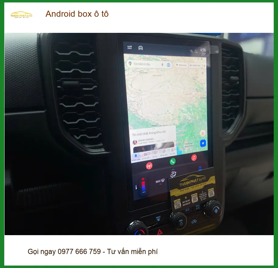 Anh Tấn lắp Android box ô tô cho xe tại Quận Phú Nhuận để giải trí mọi chuyến đi