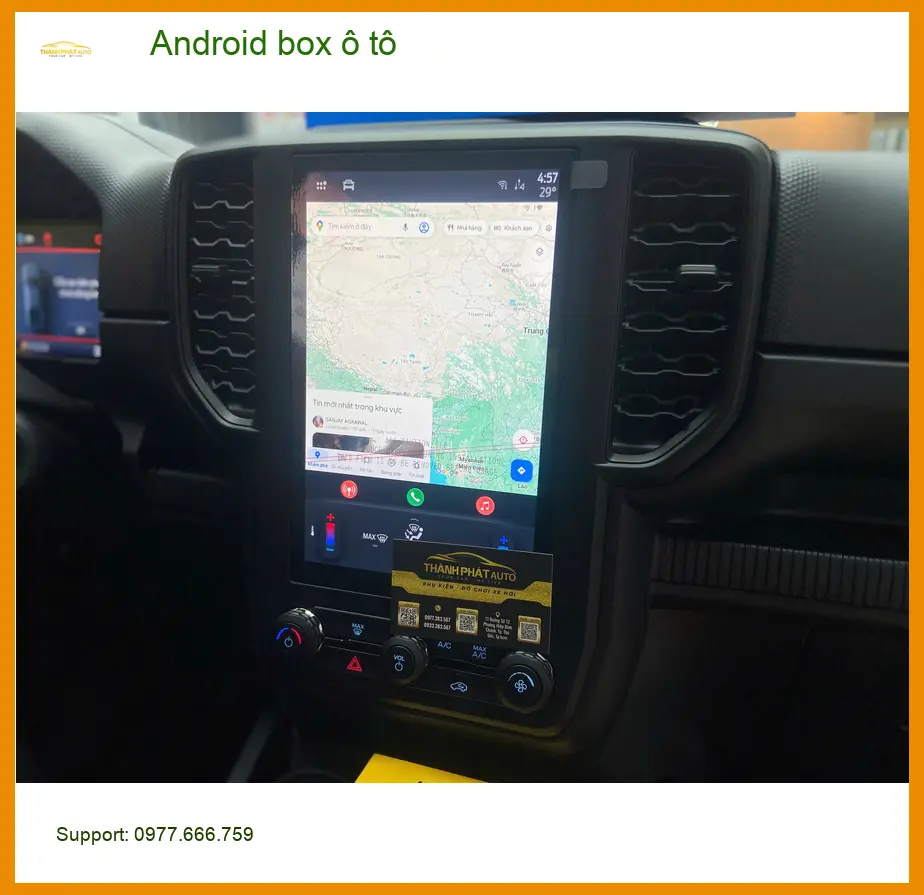 Anh Tùng lắp Android box ô tô cho Hyundai Santa Fe tại Quận 7 để nâng tầm giải trí